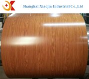 Wood grain designed steel coil/color coated steel in coil for construction material