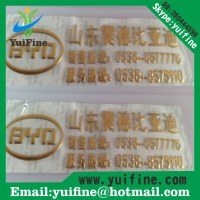 Trademark nameplate,3D Soft PVC Label/Logo Soft Flexible Plastic Silver/Gold car Sticke...