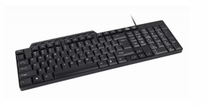 Gembird Clavier multimedia compact, USB, type US, NOIR - KB-UM-104