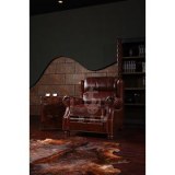 Vintage Style Antique Leather Single Sofa Chair Manufacturer