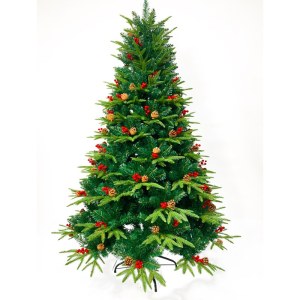 Mélange de pommes de pin classiques PVC PE Sapin de Noël vert