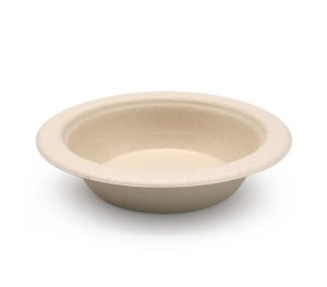 16 oz Biodegradable Eco Durable Bagasse Fiber Microwavable Disposable Round Flat Bowl...