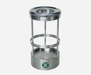 MAX-SN116 Indoor Stainless Steel Transparent Recycle Waste Trash Bin Dustbin with Ashtray