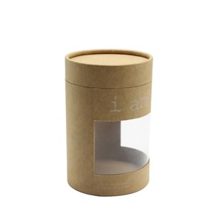 Custom with Lid Food Grade Kraft Paper Empty Tube Packaging Box