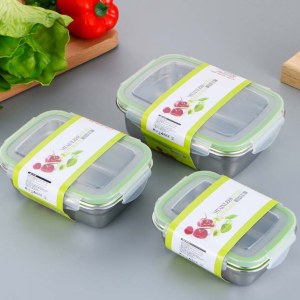 Stainless Steel Liner Lunch Box Food Container Bento