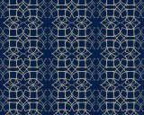 Dark Blue Cut Traditional Prayer Room Carpet