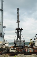 Used floating crane and pile driver for sale