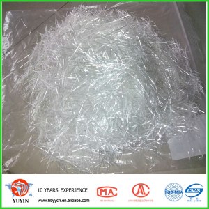 Fiberglass chopped strand for reinforcing gypsum