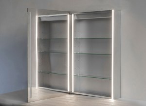 Surface Mount Medicine Cabinet With Mirror And Lights