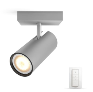 Philips Hue - Buratto Single Spot Incl. Télécommande Aluminium - White Ambiance