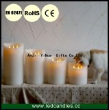 Moving Wick Large LED Wax Candle Flameless
