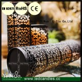 Set of 3 Metal Lanterns for LED Candles with Remote Control