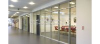 Double glass partition
