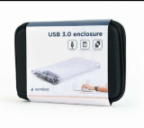 Gembird Boîtier 2.5'' USB 3.0 , pour lecteur 9,5 mm, transparent - EE2-U3S9-6