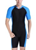 Mens Full Body Short Sleeve Rashguard Swimwear One Piece UV Swim Shirts Swimwear