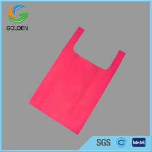 Hot Sales T Shirt Non Woven Shopping Bag With Logo And Without Sewing