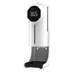 K9 Pro Max 2-In-1 Tripod/Wall-Mounted Hand Sanitizer Dispenser & Infrared Thermometer
