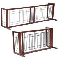 Wooden dog fence pet gate