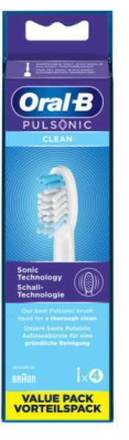 Brosse de tête de rechange ORAL-B Pulsonic Clean 4 pcs.