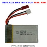 X600 6-axis Aircraft Lithium Battery Replacement 7.4v 700mAh JST 603048