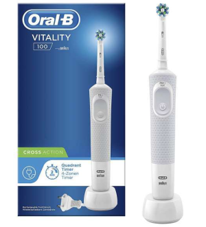 Brosse à dents électrique Oral-B Vitality 100 Cross Action Blanc