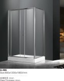 .D Shape Glass Sliding Frameless Shower Enclosure