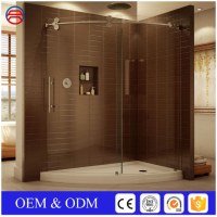 Curved Tempered Clear Glass For Frameless Shower Cubicles
