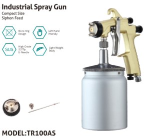 PRESSURE FEED SPRAY GUN