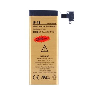 2680mAh 3.7V Li-lon Akku gold Ersatzakku Akku für iPhone 4s
