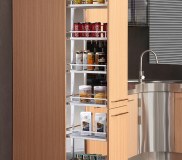 Grey Modern Simple Style Stainless Steel Kitchen Cabinet Model: PC-002