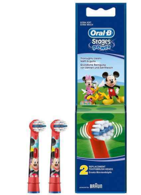 Pack de 2 brossettes de remplacement Oral-B Stages Power Mickey Mouse EB10k