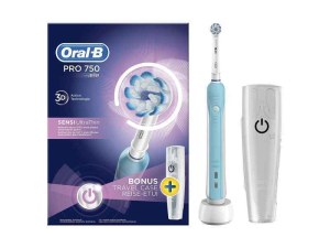 Brosse à dents électrique Oral-B PRO 750 SENSI Ultra fine+ étui de voyage