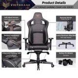 VICTORAGE Bravo Series PU Leather Luxury Office Chair Home Chair(carbon)