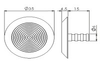 Ridge Brass Tactile Studs