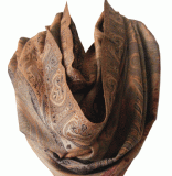 Silk wool shawl jacquard