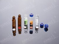 2ml HPLC autosampler vials thread ND9-425 Screw Neck glass sample vials with Caps and...