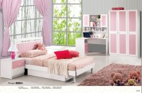 4 pièces Blanc / Rose Princesse Moderne / Mobilier de chambre Fille Enfants