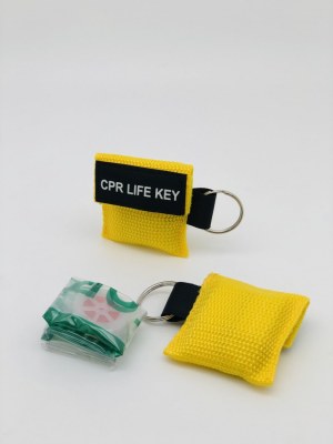 CE ISO13485 approuvé coutume premiers soins RCR Training masque Keychain