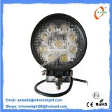 Aluminum 27W IP67 Led Round Led Work Lights 10V-30V
