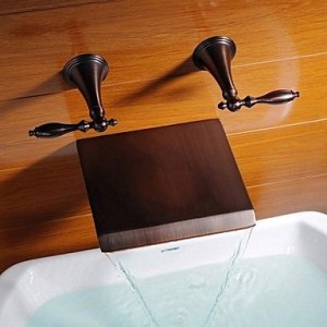 Antiikki Seinäasennus Vesiputous with Keraaminen venttiili Kaksi kahvaa kolme reikää fo...