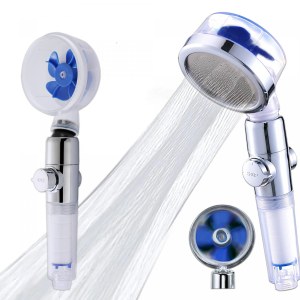 Herzberg Pomme de douche Turbo Charger Matte Blue