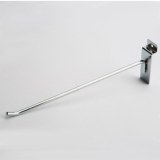 Slatwall Hooks Single Prong For Supermarket Display Shinny Bright Chrome Finish