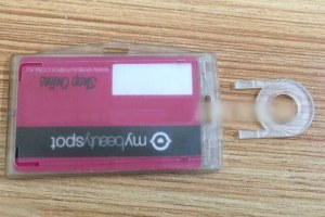 Hard plastic card holder