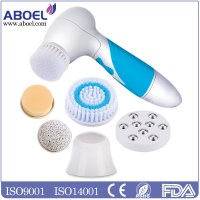 2016 Newest Hot Sale ABS Material 5 in 1 Facial Fachine Exfoliating Brush