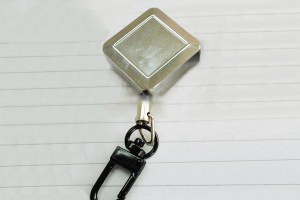 Rhombus metal badge reel