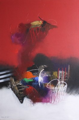 Peinture abstraite acrylique sur toile de décoration de la maison