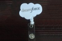 Cloud shape plastic badge reel
