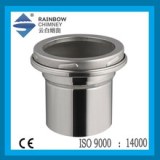 Adapteur en inox femelle/mâle pour conduit de fumée