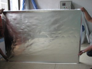 Fibre de verre de papier d'aluminium soutenu