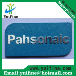 Aluminum metal sticker customized metal label with self adhesive name plate metal tag/badge